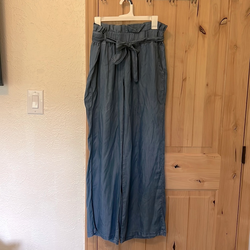 Denim Wide Leg Pants